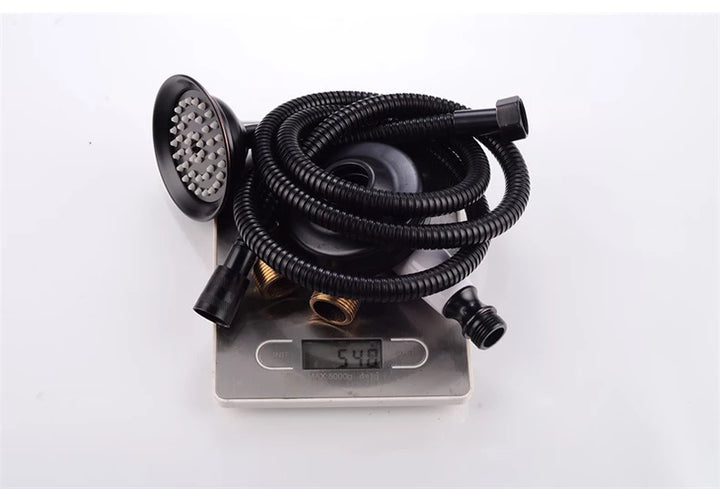 ELLEN Wall Mounted Bathroom Bath Faucet with Hand Shower Black Bath Tub Mixer Tap Bath Shower Mixer ELS2300