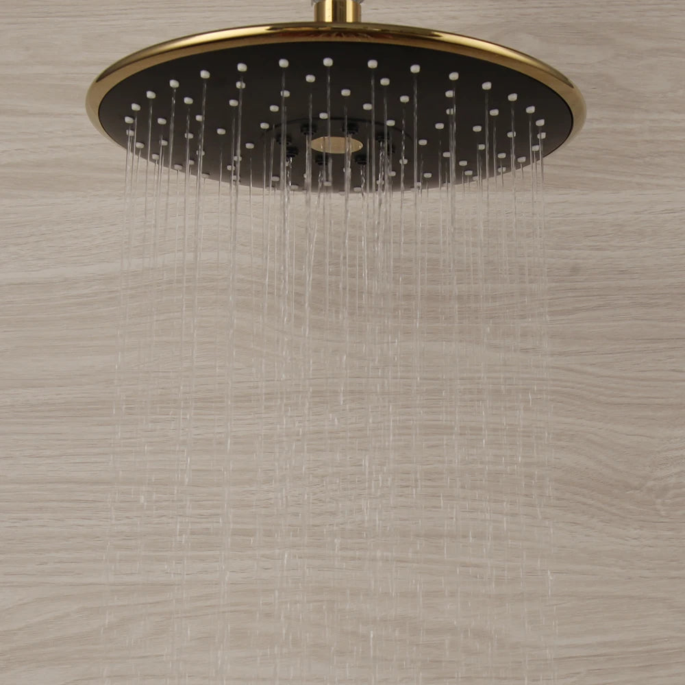 KEMAIDI Thermostatic Shower Set Gold Bathroom Shower System 38 Thermostatic Bath Shower Set