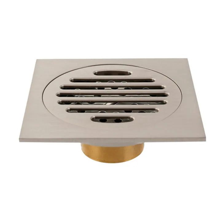 Brass Matte Black Square Style rolse gold Floor Drainer gold Waste drain Bathroom brushed nickel Shower Drain DR087