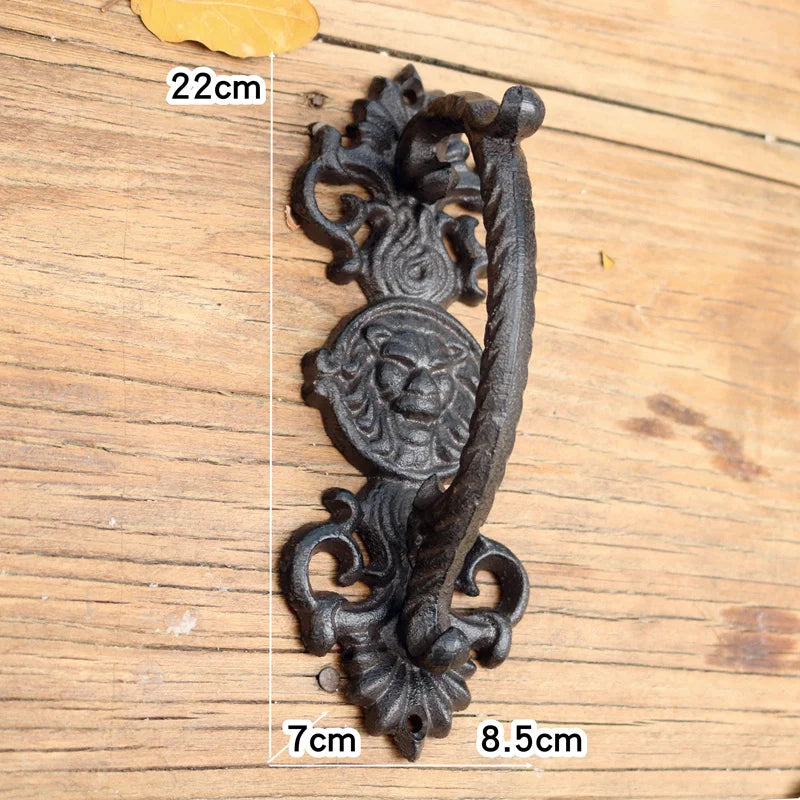 European retro garden Cast iron patio art door handles home decoration Wall decoration door handle room accessories