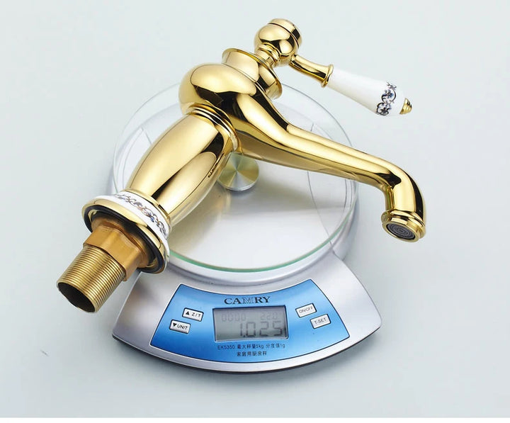 Bathroom Antique Bronze Finish Brass Basin Sink Solid Brass Faucets Single Handle Water Mixer Taps Bath Crane  ELFCT001