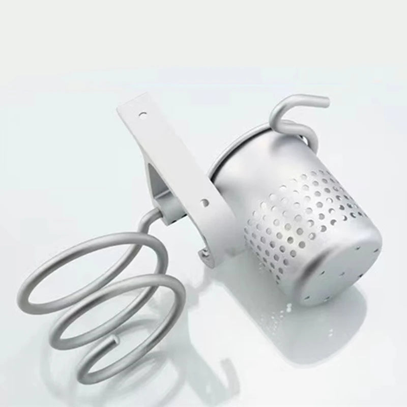 Hair Dryer Rack Silver/Gold Space Aluminum Bathroom Hair Dryer Shelf Wall Mounted Hair Dryer Holder Storage Rack Hooks With Cup
