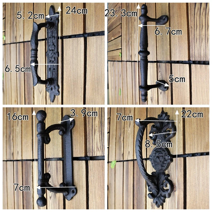 European retro garden Cast iron patio art door handles home decoration Wall decoration door handle room accessories