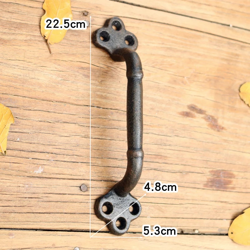 European retro garden Cast iron patio art door handles home decoration Wall decoration door handle room accessories