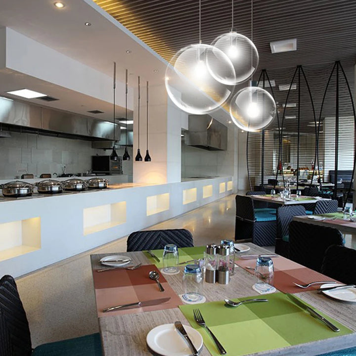 led e27 Nordic Iron Glass Bubble Minimalism LED Lamp LED Light.Pendant Lights.Pendant Lamp.