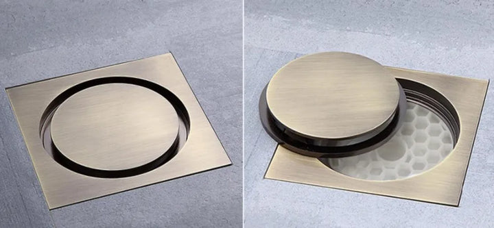 Brass Round Floor Drain Anti-Odor Valve Cover Shower Trap Drains for Kitchen Bathroom Laundry Room Bathroom Accessories