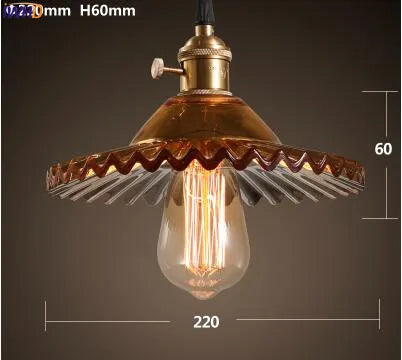 IWHD Glass Vintage Industrial Pendant Lighting Bar Restaurent LED Edison Bulb Light Fixtures Retro Loft Lamp Hanglamp
