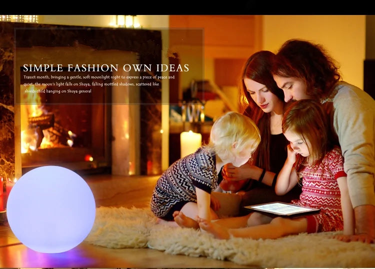 Garden Lights Outdoor LED Ball Lawn Lamp Waterproof Floating Courtyard Decoration Floor Path Landscape Ornament Color Lantern