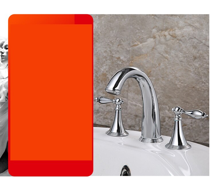 Brushed Nickel Widespread Basin Faucet Dual Handle Bathroom Sink Mixer Tap 3 Holes