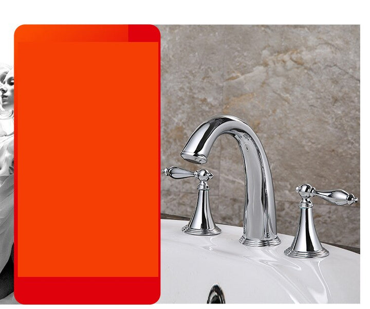 Brushed Nickel Widespread Basin Faucet Dual Handle Bathroom Sink Mixer Tap 3 Holes