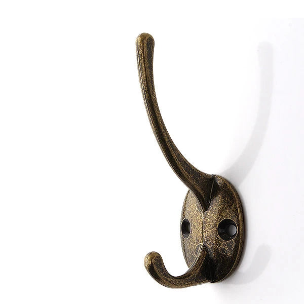 KAK Zinc Alloy Vintage Bronze Cloth Hook Hangers Wall Hook Coat Bag Hat Hanging Hooks Bathroom Kitchen Anitque Racks with screws