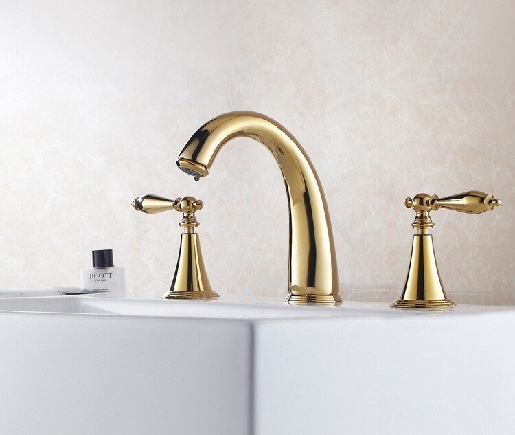 Brushed Nickel Widespread Basin Faucet Dual Handle Bathroom Sink Mixer Tap 3 Holes