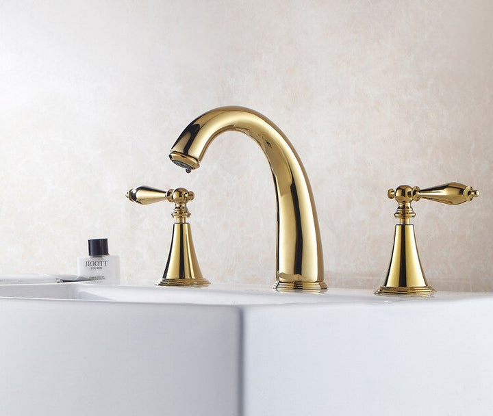 Brushed Nickel Widespread Basin Faucet Dual Handle Bathroom Sink Mixer Tap 3 Holes