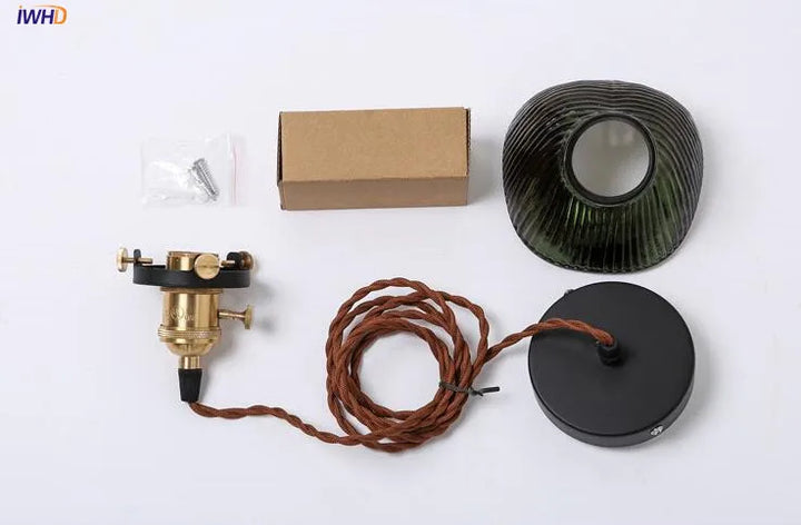 IWHD Glass Vintage Industrial Pendant Lighting Bar Restaurent LED Edison Bulb Light Fixtures Retro Loft Lamp Hanglamp