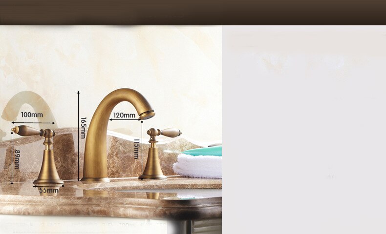 Brushed Nickel Widespread Basin Faucet Dual Handle Bathroom Sink Mixer Tap 3 Holes