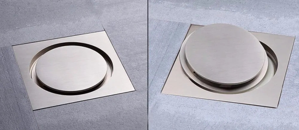 Brass Round Floor Drain Anti-Odor Valve Cover Shower Trap Drains for Kitchen Bathroom Laundry Room Bathroom Accessories