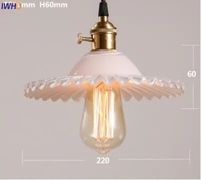 IWHD Glass Vintage Industrial Pendant Lighting Bar Restaurent LED Edison Bulb Light Fixtures Retro Loft Lamp Hanglamp