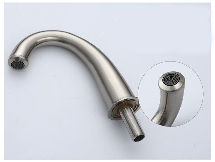 Brushed Nickel Widespread Basin Faucet Dual Handle Bathroom Sink Mixer Tap 3 Holes