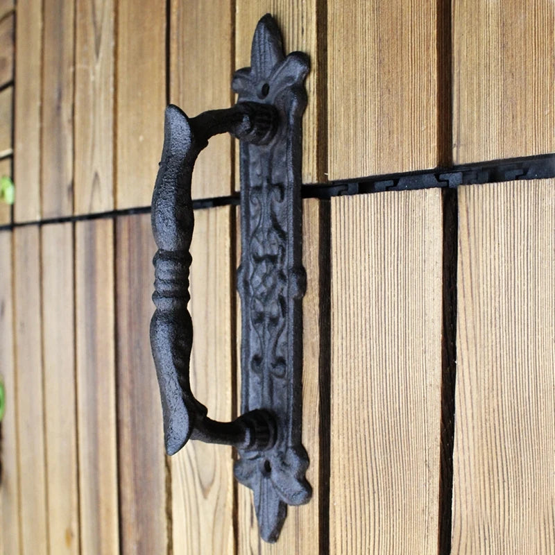 European retro garden Cast iron patio art door handles home decoration Wall decoration door handle room accessories