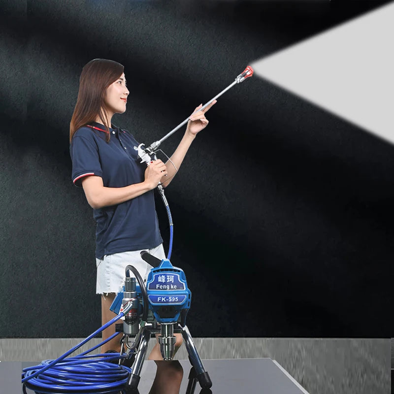 High Quality Electric Airless Spray With Brushless Motor Spray Gun 2600W 2.6L Piston Pump Paint Sprayer 595 Painting Machine