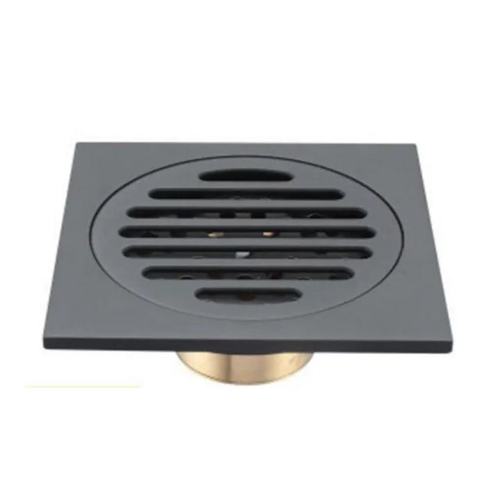 Brass Matte Black Square Style rolse gold Floor Drainer gold Waste drain Bathroom brushed nickel Shower Drain DR087