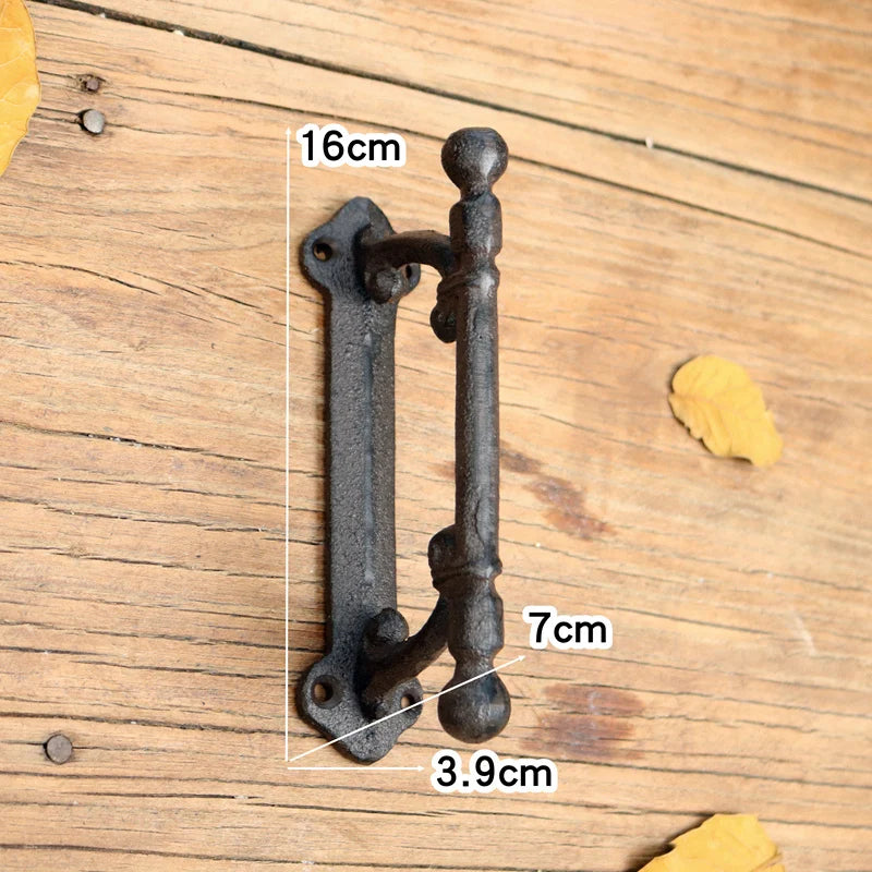 European retro garden Cast iron patio art door handles home decoration Wall decoration door handle room accessories