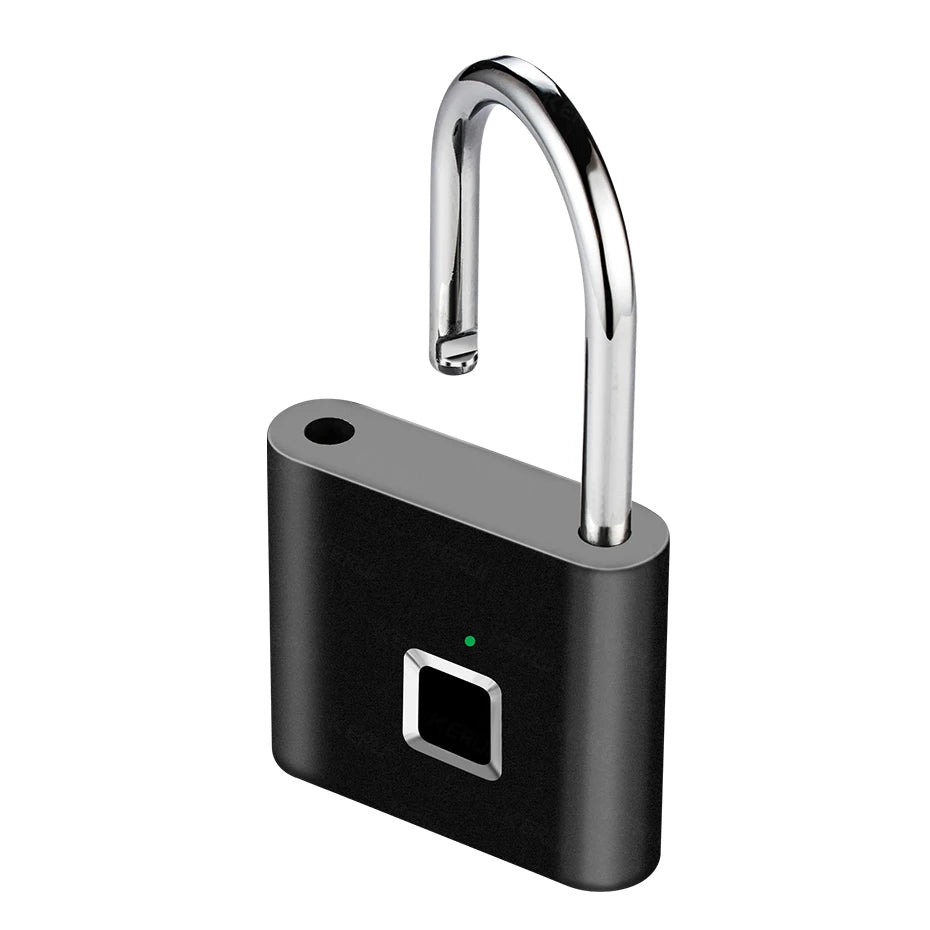 KERUI Smart Fingerprint Padlock USB Rechargeable Mini Size Finger Touch Lock for Door Cabinets Locker Bikes Door Lock