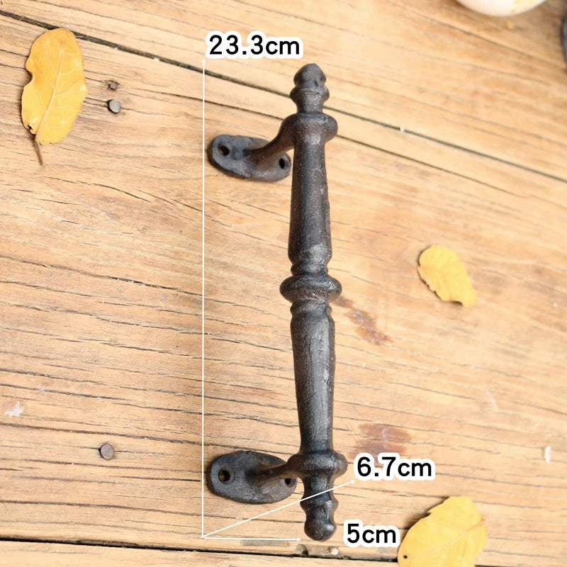 European retro garden Cast iron patio art door handles home decoration Wall decoration door handle room accessories
