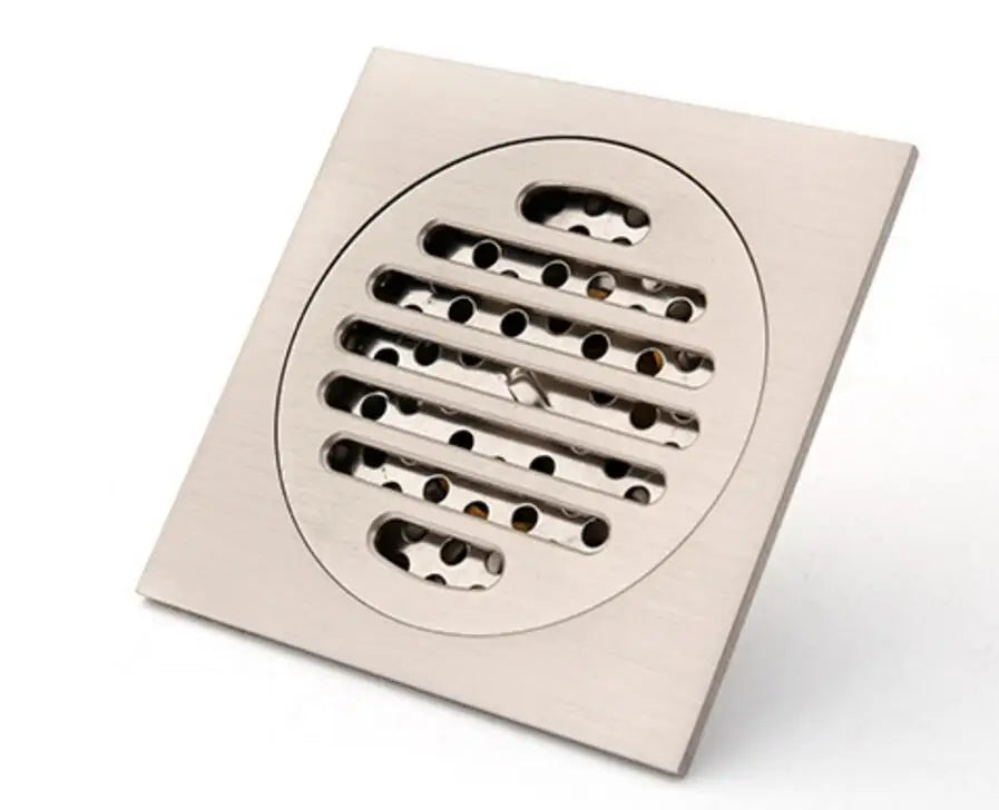 Brass Matte Black Square Style rolse gold Floor Drainer gold Waste drain Bathroom brushed nickel Shower Drain DR087