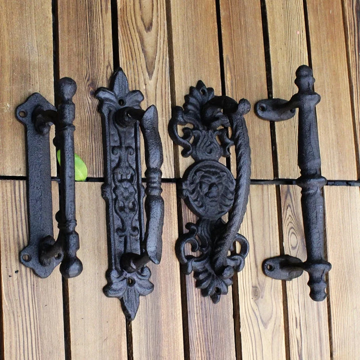 European retro garden Cast iron patio art door handles home decoration Wall decoration door handle room accessories