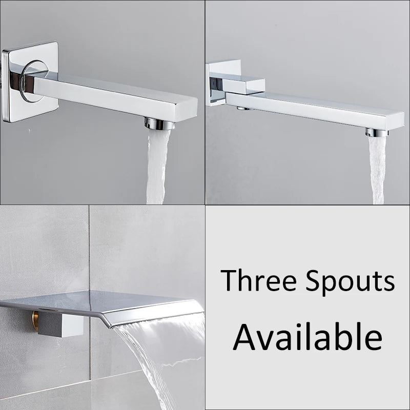 Chrome Bathroom Digital Display Shower Faucet Set Rainfall Shower LCD 2-way Mixer Tap Bathtub Shower System Bath Shower Mixer