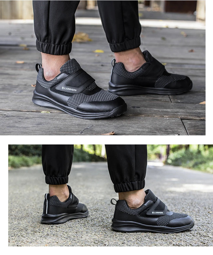 LARNMERN Men's Safety Shoes Steel Toe Construction Protective Footwear Lightweight 3D Shockproof Work Sneaker Shoes For Men