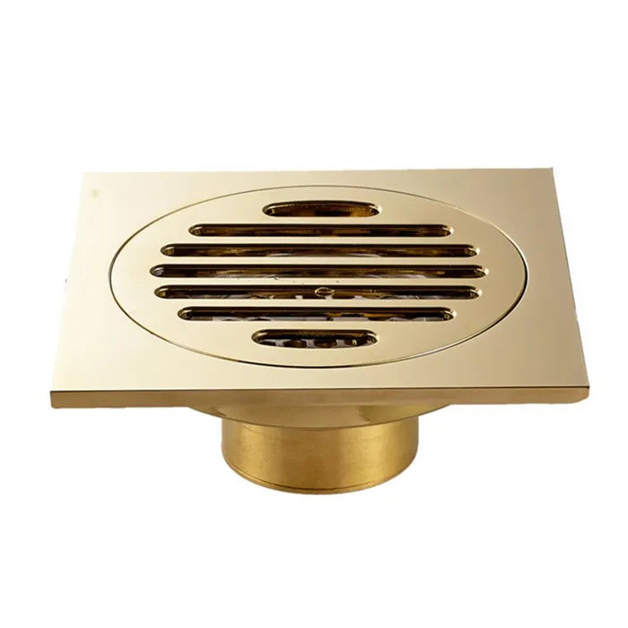 Brass Matte Black Square Style rolse gold Floor Drainer gold Waste drain Bathroom brushed nickel Shower Drain DR087