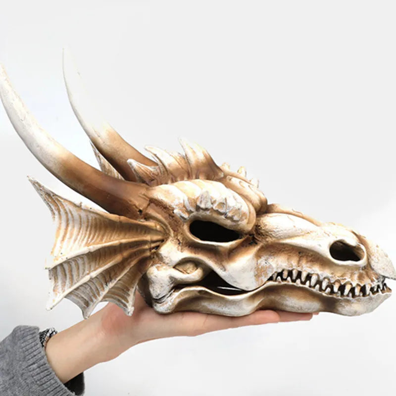 Fossil Statue of Erathia Dragon Elder Skull Fossil Statue for Medieval Dragon Age Fans Game of Thrones Dungeon and Dragon lovers