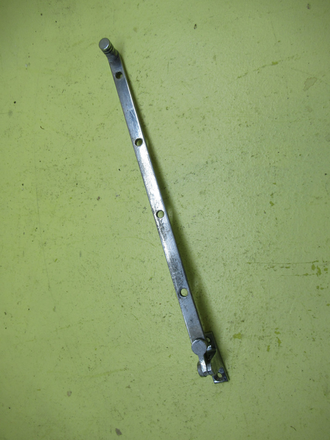 Chrome Ribbed End Casement Stay with Rectange End 320L x 12W