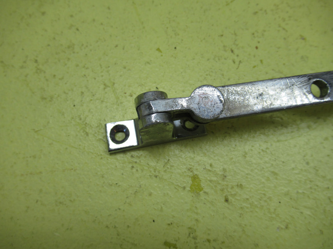 Chrome Ribbed End Casement Stay with Rectange End 320L x 12W