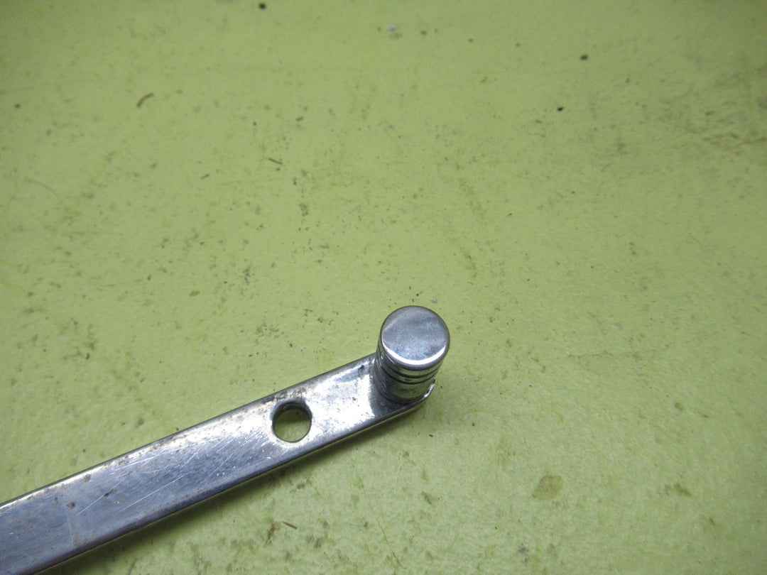 Chrome Ribbed End Casement Stay with Rectange End 320L x 12W