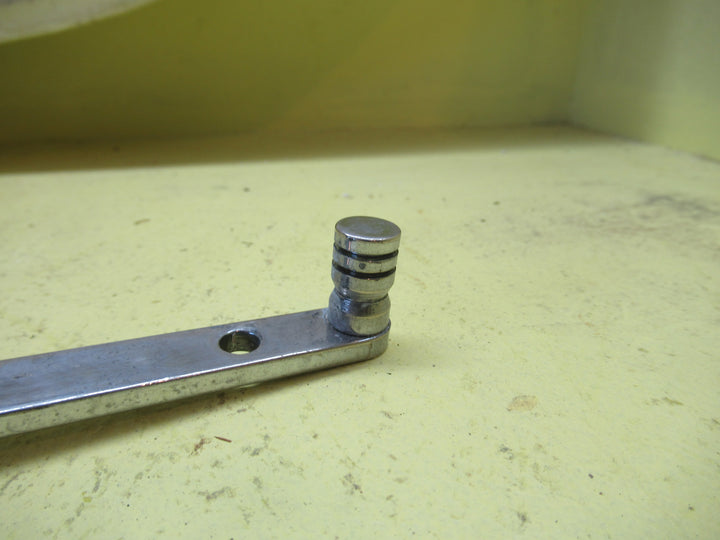 Chrome Ribbed End Casement Stay with Rectange End 320L x 12W