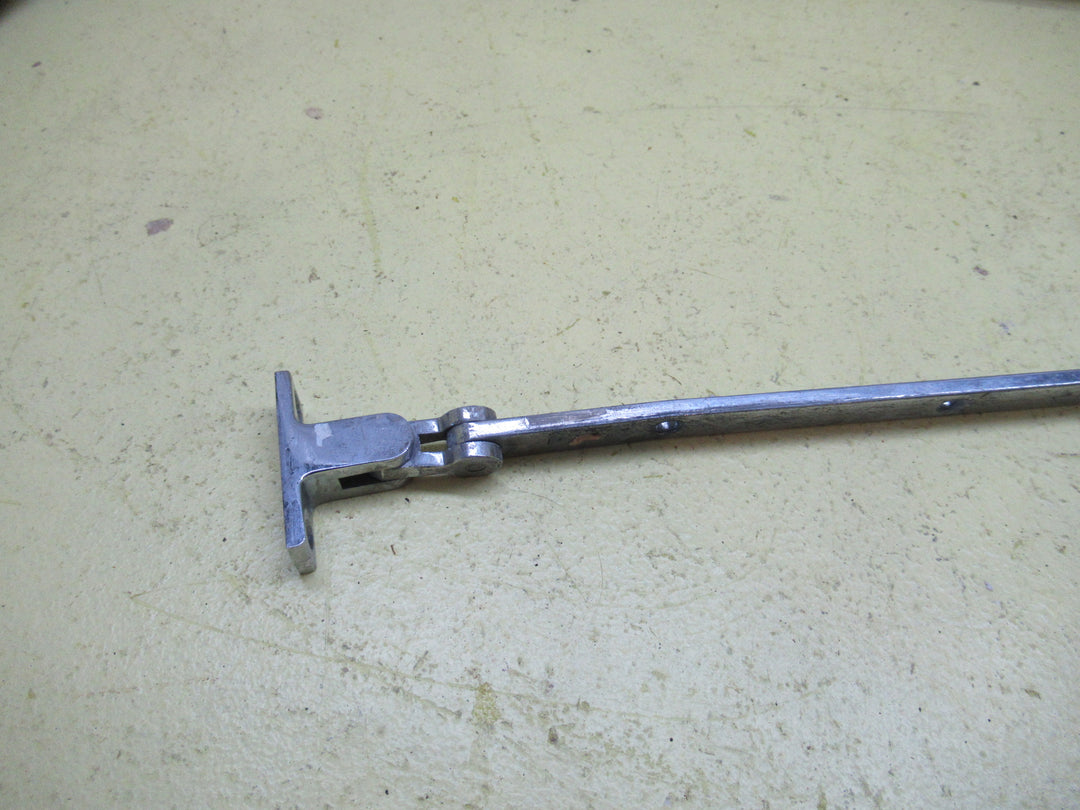 Chrome Ribbed End Casement Stay with Rectange End 320L x 12W