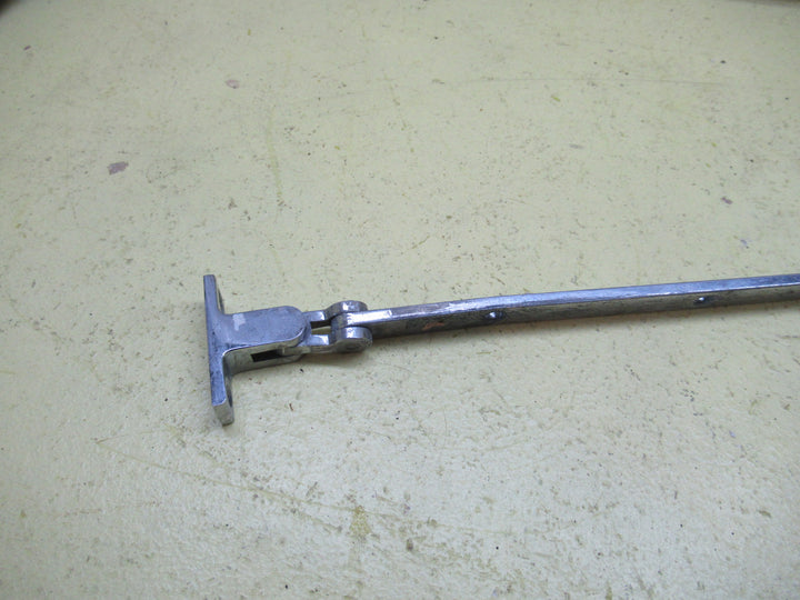 Chrome Ribbed End Casement Stay with Rectange End 320L x 12W