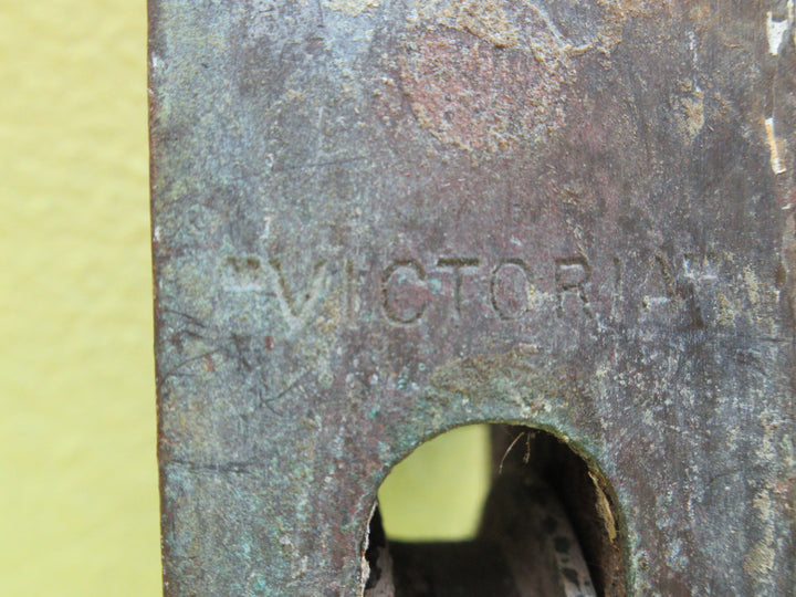 Brass Front Angled Rectangle Sash Pulley 125L x 30W/Body 80H x 50D x 12W