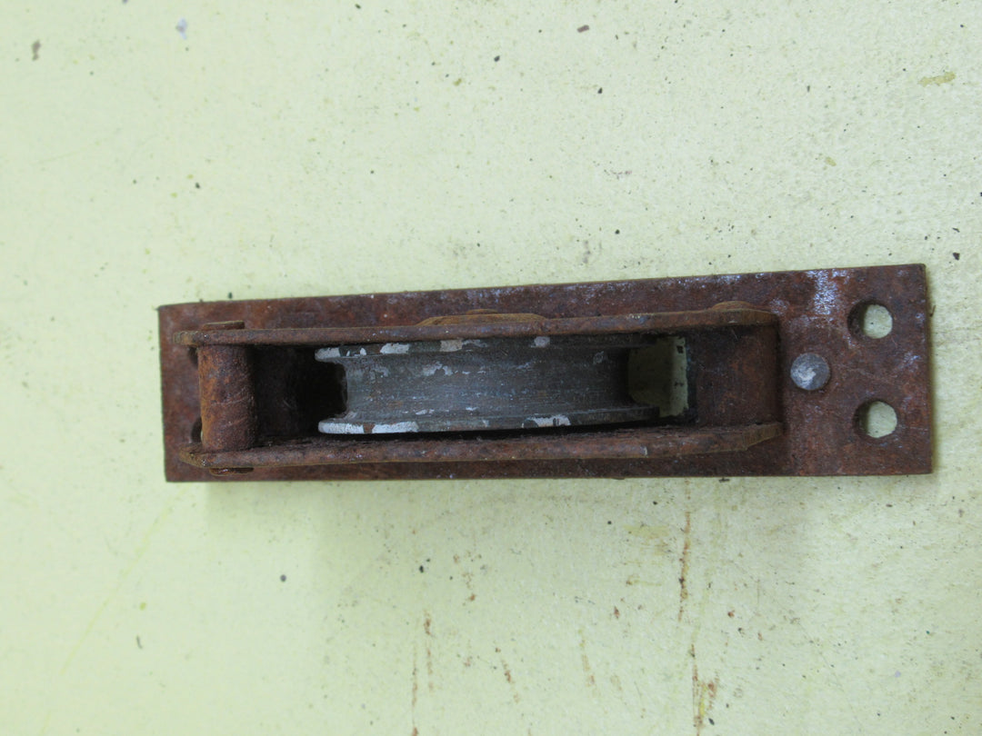 Brass Front Angled Rectangle Sash Pulley 125L x 30W/Body 80H x 50D x 12W