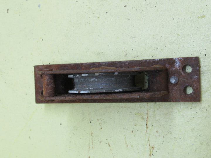 Brass Front Angled Rectangle Sash Pulley 125L x 30W/Body 80H x 50D x 12W