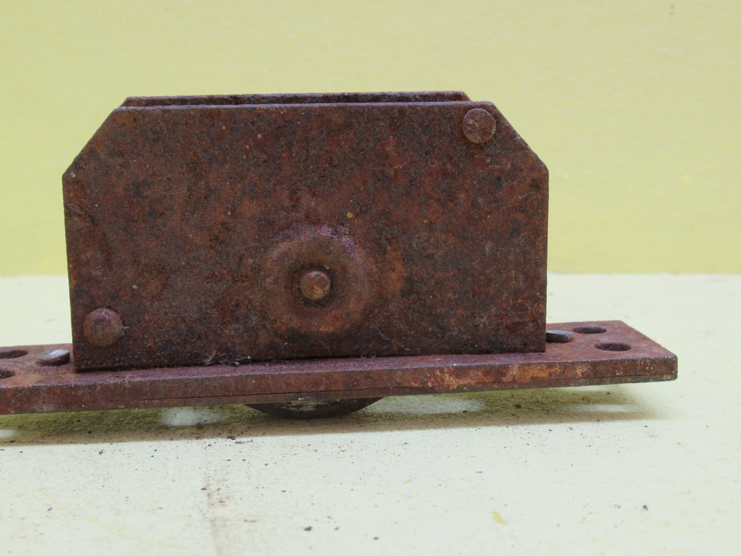 Brass Front Angled Rectangle Sash Pulley 125L x 30W/Body 80H x 50D x 12W