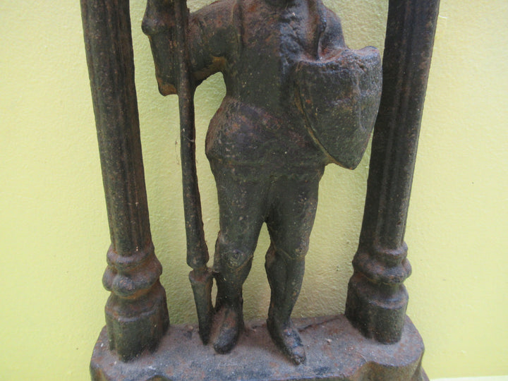 Knight in a Collum holding a Sheild Door Stop(Cira 1805) 440H x 200W x 75D