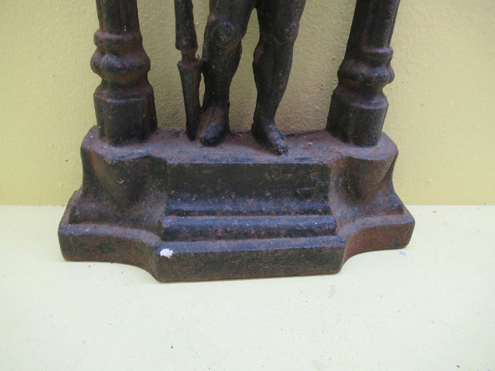 Knight in a Collum holding a Sheild Door Stop(Cira 1805) 440H x 200W x 75D