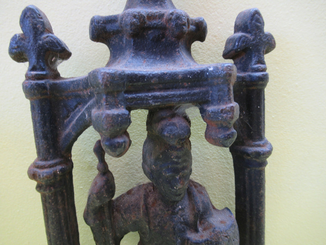 Knight in a Collum holding a Sheild Door Stop(Cira 1805) 440H x 200W x 75D