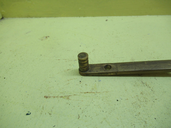 Complete Brass Ribbed End Stay 310H x 12W