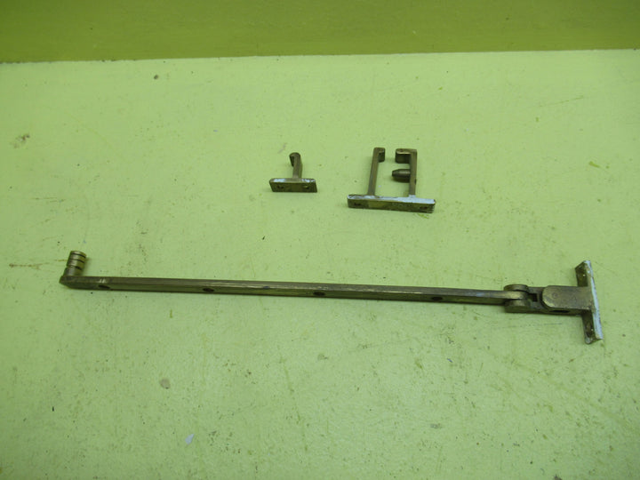 Complete Brass Ribbed End Stay 310H x 12W