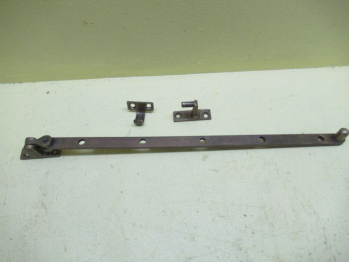 Complete Brass Nub End Casement Stay 355L x 12W